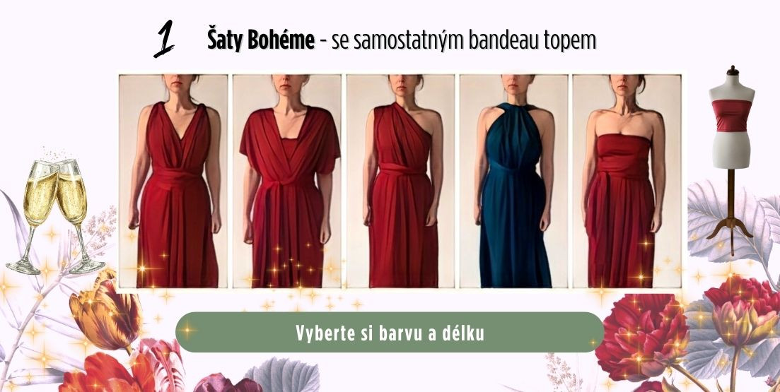 Šaty na svatbu, pro družičky, svatební hosty, na plesy i na běžné nošení